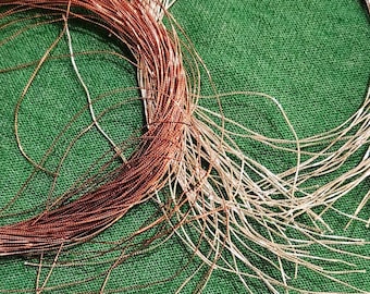 Small Hank of Vintage German Plated Wire Thread - Your Choice of Color - About 24 Threads (DR-032)