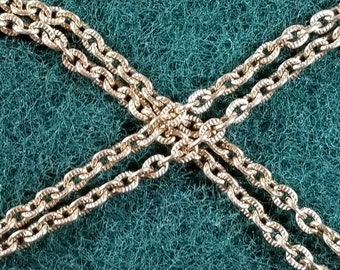 1 Exceptional SOLID Brass Chain Necklace - HIGH QUALITY - Substantial - Not Plated - for Medal / Pendant / Pectoral Cross (Dr-009)