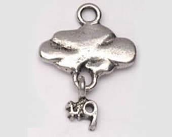 2 Articulated Cloud #9 Charms - Moving Charms - Movable - Love - I'm on Cloud 9 - Valentine - Love (JWL)