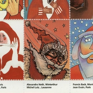 1 Folha Papai Noel (Pere Noel) Artistamps - Belsnickel - Natal - Selos adesivos gomados - Perfurados - Selos - Fora de catálogo (F-STKR)