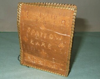 Vintage Camp Craft Adirondack Birch Bark and Pine Needle Journal (S-Etsy)