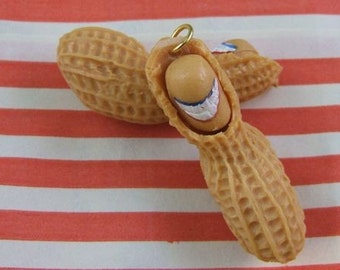 1 Vintage Silly Hard Plastic Peanut Charm - Jimmy Carter Election Memorabilia - Georgia LAST ONE (DR-009)