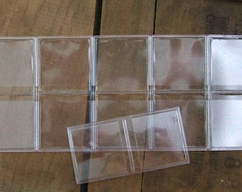 50 Vinyl Envelopes - 1-1/2 inch by 1-1/2 Inch - See-Through - Clear - Plastic (F-EE)