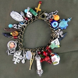 Kit de bracelets à breloques Day of the Dead DIY - Fabriquer ce bracelet - DIY - Bonne affaire - Dia de los Muertos - Squelette - SilverCrow Excusive (dr-9)