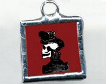 Victorian Catrina (Lady) Calavera Charm