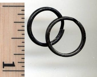 ミニブラックキーリング20個入り - キーリング - ジュエリー - スプリットリング - メタルキーリング (DR-023)
