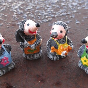 Mini Mecki - Hand Painted Ceramic - The Hare & the Hedgehog - Brothers Grim - Fairy Tale - Hedge Hog - Cake Topper - Putz - Germany (DR-020)