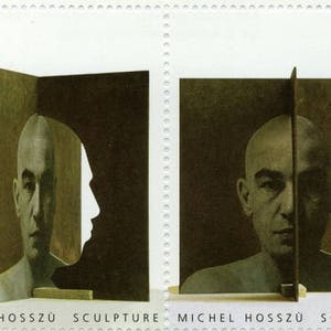 1 feuille de tampons d'artiste (Michel Hosszu) (6 autocollants gommés) - par Michel Hosszú - Sculpture - Épuisé (F-Stkr)