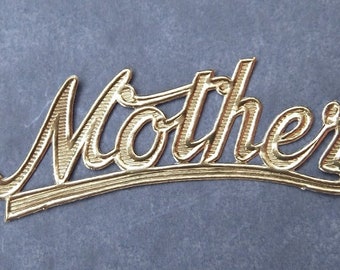 10 Golden "Mother" Dresdens - Foiled Paper - Mother's Day - Paper Lace (F-DR)