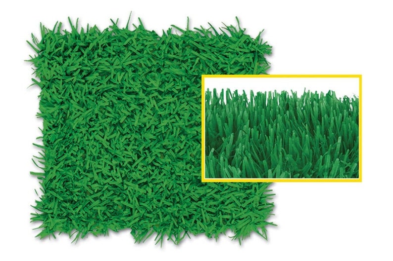 Green Turf Grass Tissue Grass Runner / Mat Easter Basket Football Party Golf Party Putt-Putt Party Table Decor Spring S-018 image 1