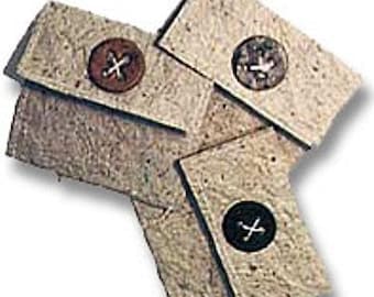 10 Paper Pockets (Pochettes) - From Artisan Paper with Paper Button - Envelope (DR-018)