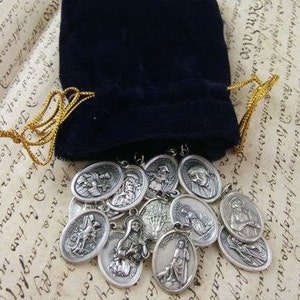10 Religious Medals - Grab Bag - Assortment - Value up to 25.00 - Grab Bag - Religious - Catholic (MTO)