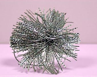2 Vintage Silvery German Tinsel Stars for Any Time of Year (W-9)