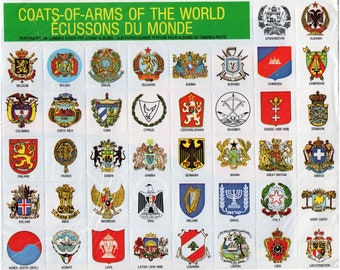 Vintage Coats of Arms of the World Gummed Stickers (F-Stkr)