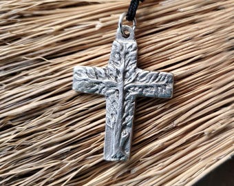 Tree of Life Cross Silver True Bronze Pendant - Cord Not Included (dr-031)