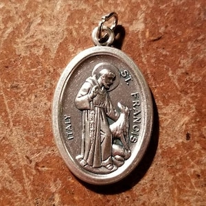 3 Saint Francis of Assisi and the Wolf Medals or Charms - Animals - Pets - Religious - Catholic (JWL-R)
