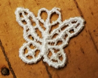 10 Sweet Little Lace Butterfly Motifs - Butterflies Butterfly Wings - LAST SET - Discontinued - Angel Wings - Fairy Wings (DR-022)