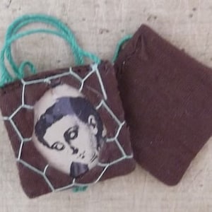 St Francis Scapular - Vintage - Embroidered Fabric - St Francis of Assisi - Patron Sait of Animals - Catholic (DR-026)