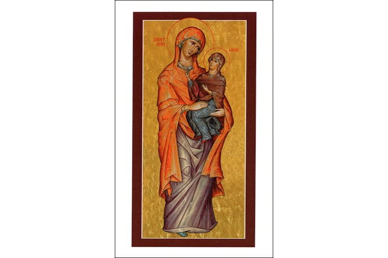 5 St Anne st Ann Icon Holy Cards Patron Saint of Childless Etsy