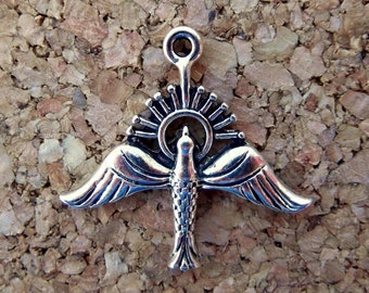 2 pcs - Silvery Ascending Holy Ghost (Spirit) Charm (JWL-R)