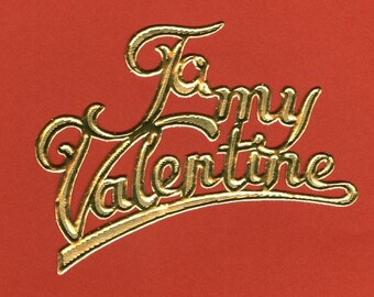 5 Golden Paper To My Valentine Paper Dresdens - Rare - Love - Valentine's Day - Paper Lace - Foiled Paper (F-DR)