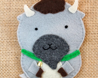 Felt Duck Ornament Gift Tag Package Tie On Pattern