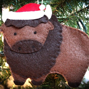 Buffalo Felt Ornament Package Tie On Gift Card Money Holder Christmas Tag Coworker Neighbor Teacher Gift
