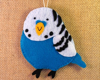 Parakeet Budgie Felt Ornament Package Tie On Gift Card Money Holder Coworker Neighbor Teacher Gift