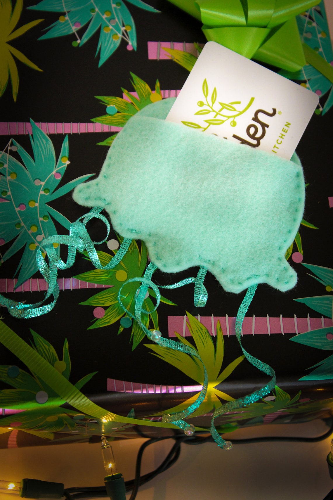 Cute Felt Jellyfish Package Tie on Gift Card Money Holder Etsy