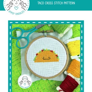 Taco Easy Beginner Cross Stitch Pattern