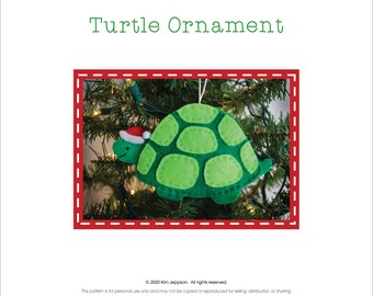 Turtle Tortoise Ornament Gift Tag Package Tie On Pattern