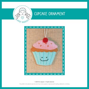 Cupcake Ornament Gift Tag Package Tie On Pattern