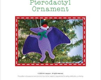 Pterodactyl Ornament Gift Tag Package Tie On Pattern