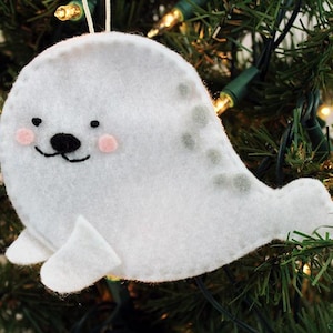 Adorno de Fieltro de Foca tarjeta de regalo titular de dinero regalo compañero de trabajo vecino maestro