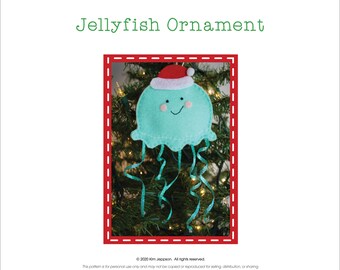 Jellyfish Ornament Gift Tag Package Tie On Pattern