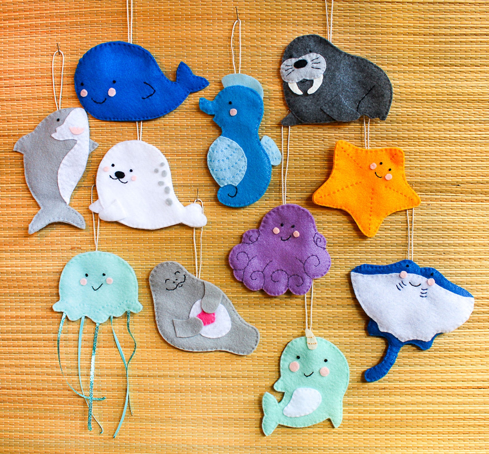 Cute Felt Jellyfish Package Tie on Gift Card Money Holder Etsy