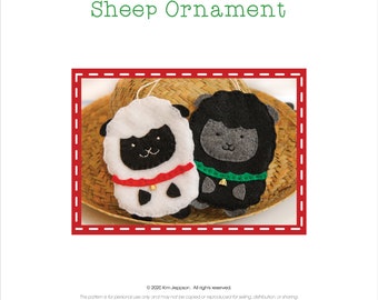 Sheep Ornament Gift Tag Package Tie On Pattern