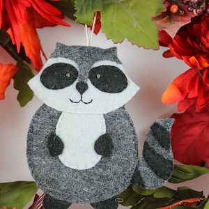 Raccoon Felt Package Tie On Gift Card Money Holder Christmas Ornament Coworker Neighbor Teacher Gift