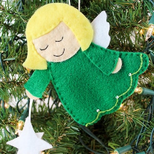 Nativity Christmas Angel Felt Ornament Package Tie On Gift Card Money Holder Christmas Tag Coworker Neighbor Teacher Gift