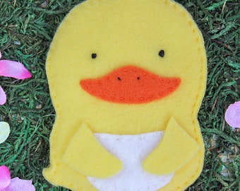 Duck Duckie Felt Easter Basket Tag Package Tie On Gift Card Money Holder Coworker Neighbor Teacher Gift