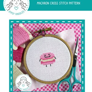 Macaron Easy Beginner Cross Stitch Pattern