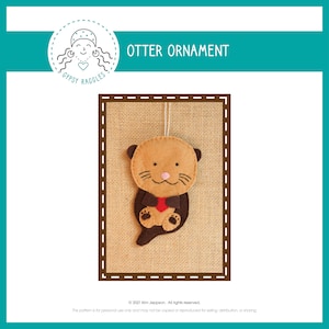 Otterornament Cadeaukaartje Pakket stropdas op patroon