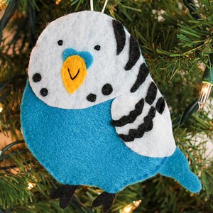 Ornamento in feltro a forma di parrocchetto, confezione regalo con cravatta, porta soldi, regalo per collega, vicino, insegnante