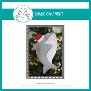 Shark Ornament Gift Tag Package Tie On Pattern