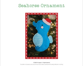 Seahorse Ornament Gift Tag Package Tie On Pattern