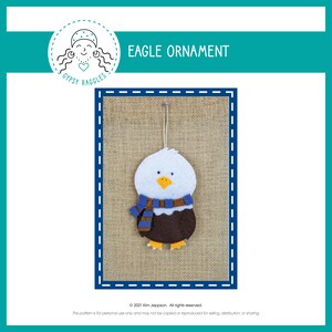 House Mascot Eagle Ornament Gift Tag Package Tie On Pattern