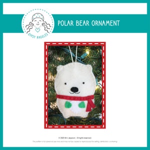 Polar Bear Brown Bear Ornament Gift Tag Package Tie On Pattern