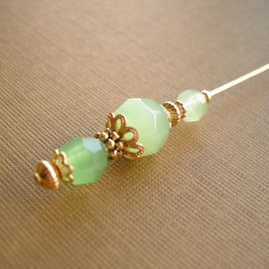 Beautiful Green frost Hatpin Hijab Pin