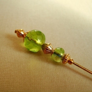Handmade Peridot Hat pin Hijab pin