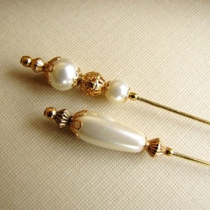 Ivory Pearls HatPins Hijab Pins